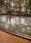 George Inness Famous Paintings - The Yerres Rain